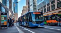 electric buses in on demand transit