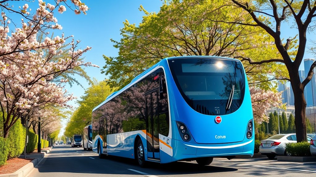 electric buses reduce co