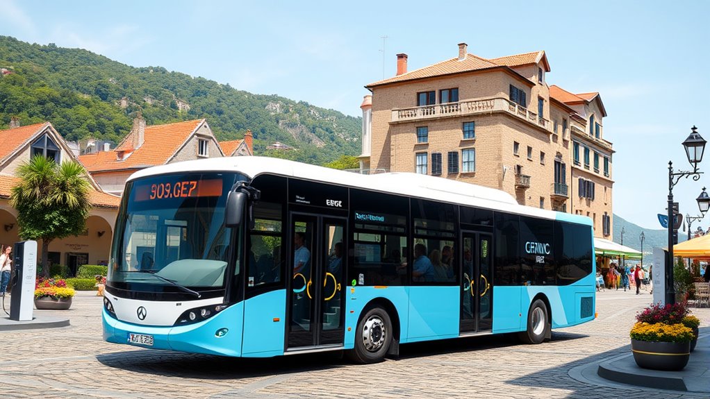 electric tourist bus trials