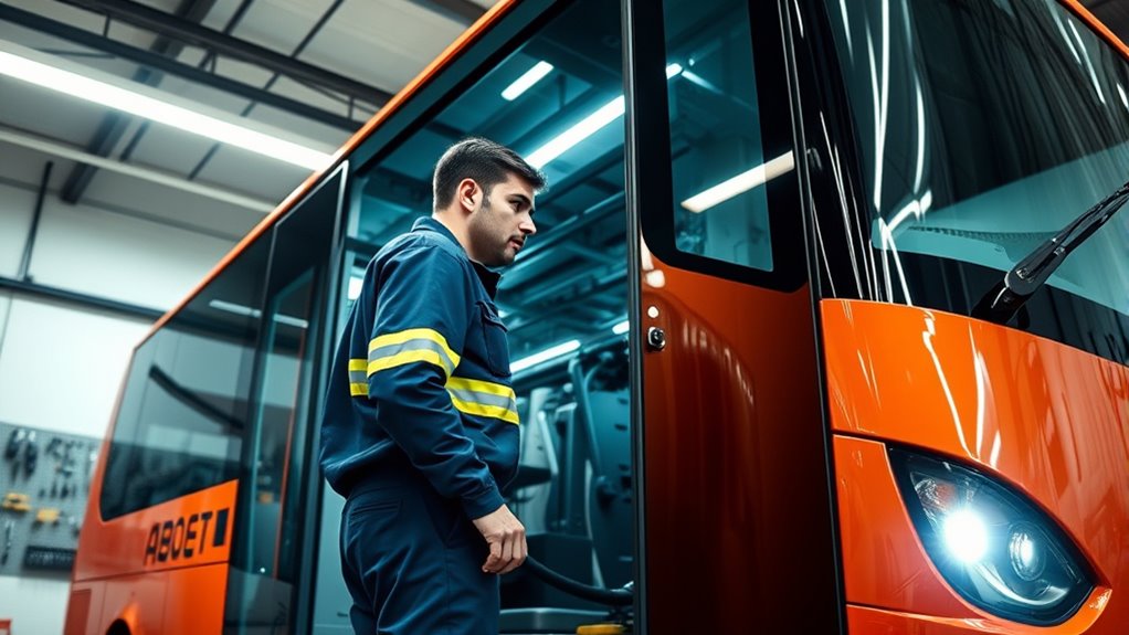 mechanic transitions to electric buses