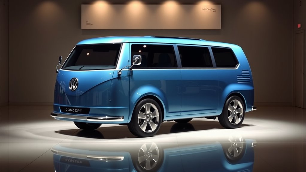 retro modern electric microbus