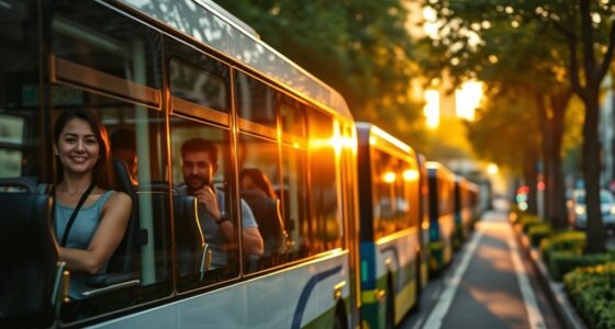 silent electric bus rides