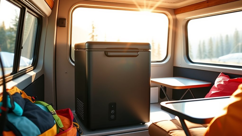 solar powered insulated portable fridge
