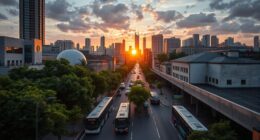 urban heat reduction buses