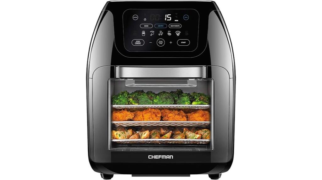 digital air fryer with rotisserie