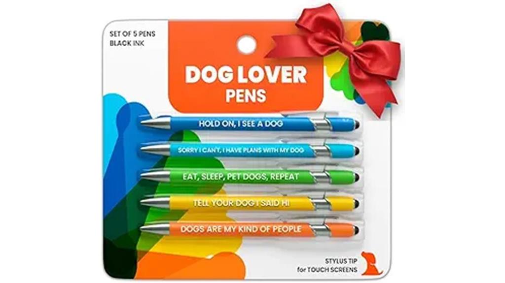 dog themed funny pen set