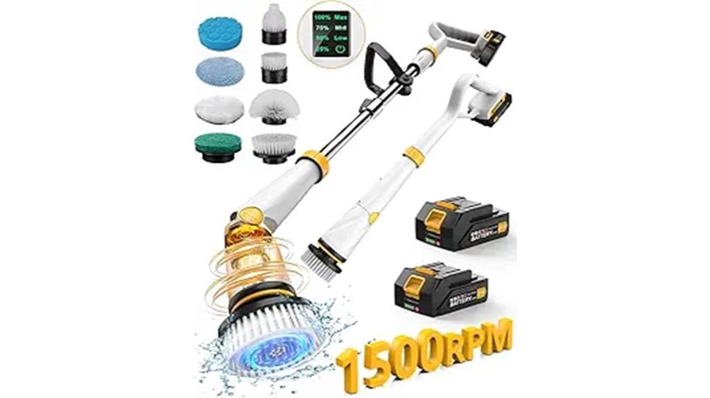 electric scrubber with batteries