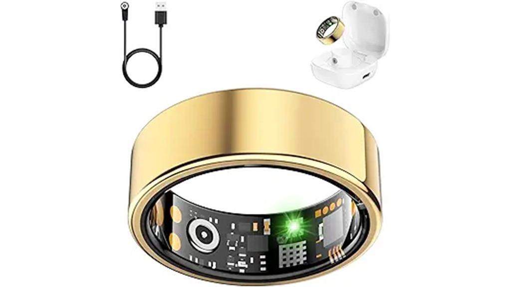 gold smart health ring