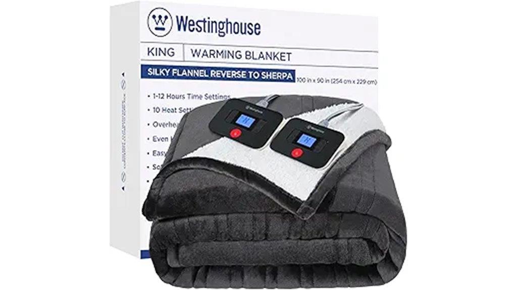 king heated blanket settings