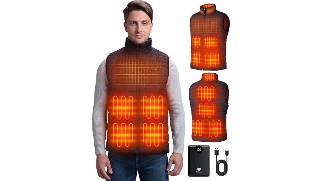 men s heated vest features