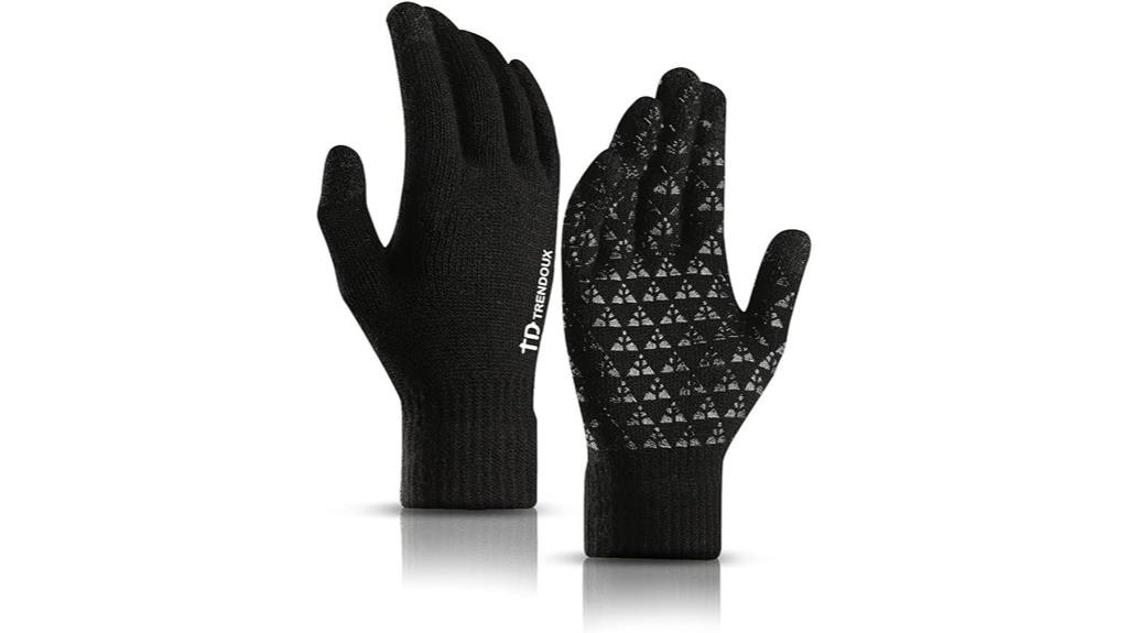 winter thermal grip gloves
