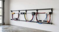 secure garage cable organization