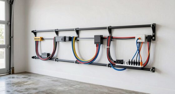secure garage cable organization