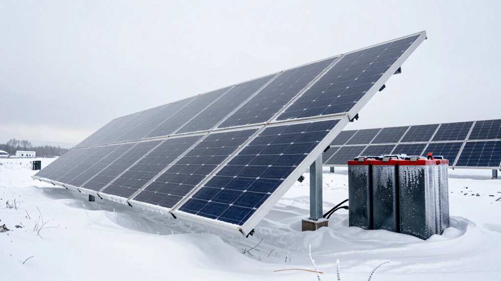 winter reduces solar efficiency