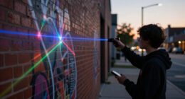 Show HN: Laser Graffiti